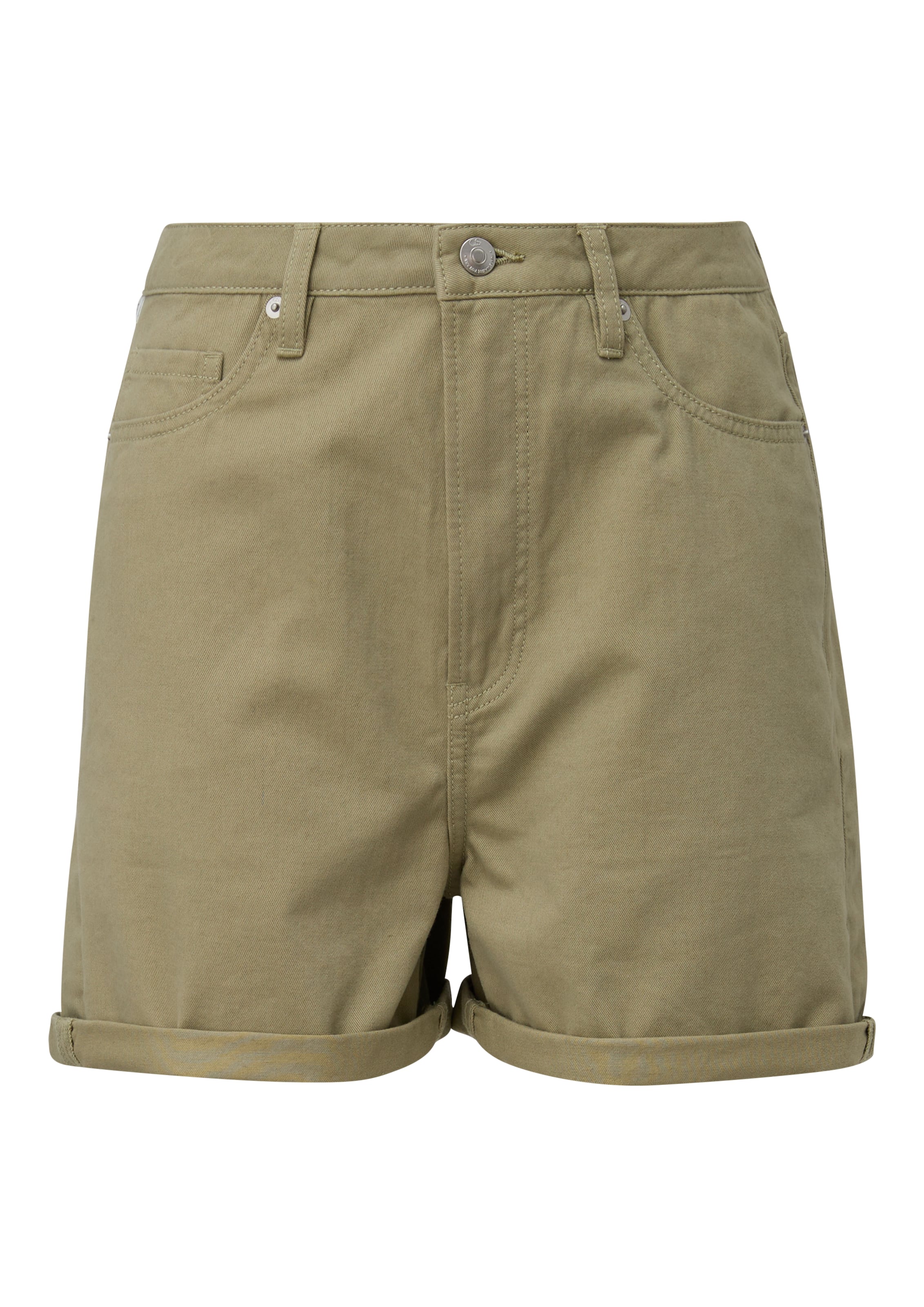 QS Lużny krój Spodnie w kolorze zielony: przód