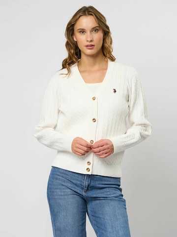 U.S. POLO ASSN. Cardigan 'Gill' i hvid: forside