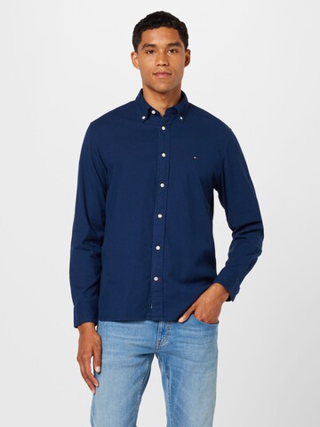 TOMMY HILFIGER Regular Fit Hemd 'Flex' in Blau: predná strana