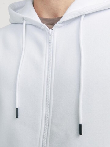 JACK & JONES Zip-Up Hoodie in White