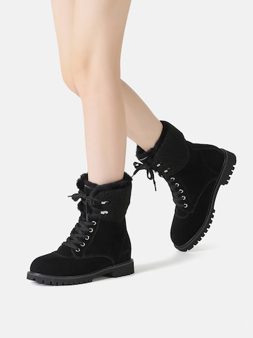 Everau Schnürstiefelette 'Sittella' in Schwarz