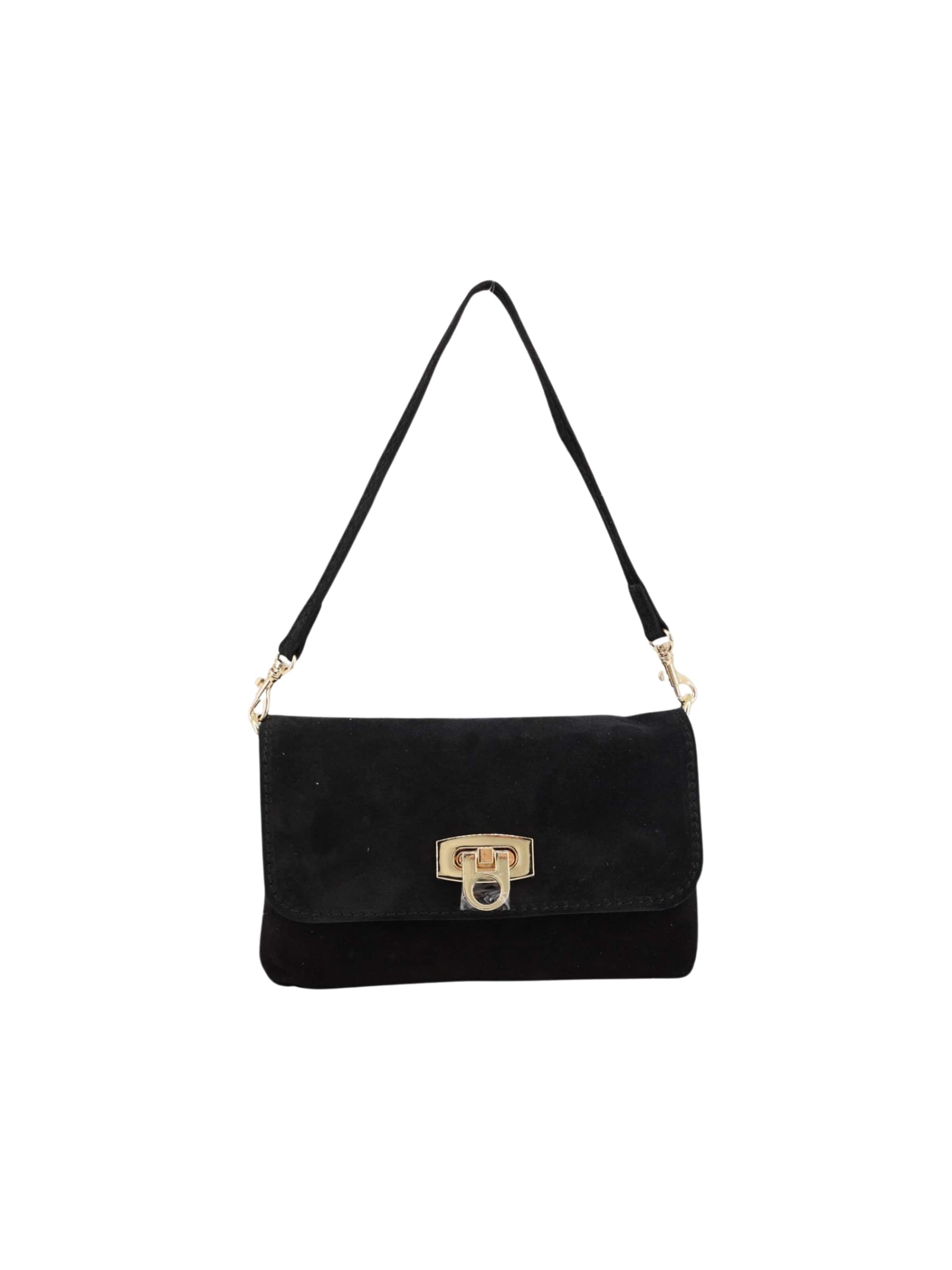 Brise Clutch 'Alessa Wild Leather' in Zwart: voorkant