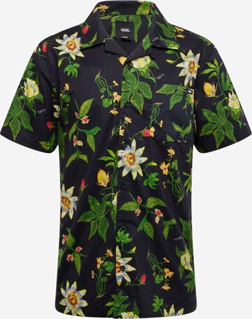 VANS Regular fit Button Up Shirt 'GREENER GROUNDS' in Black: front