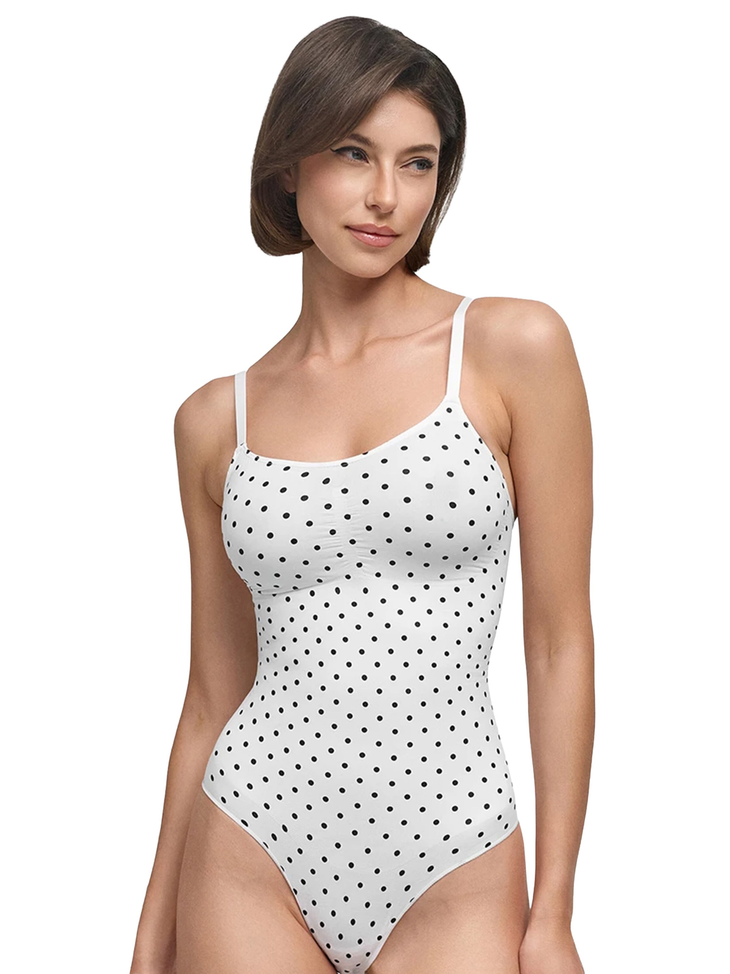 cfab (formerly creamy fabrics) - Body moldeador 'Sculpting Shapewear mit String' en blanco