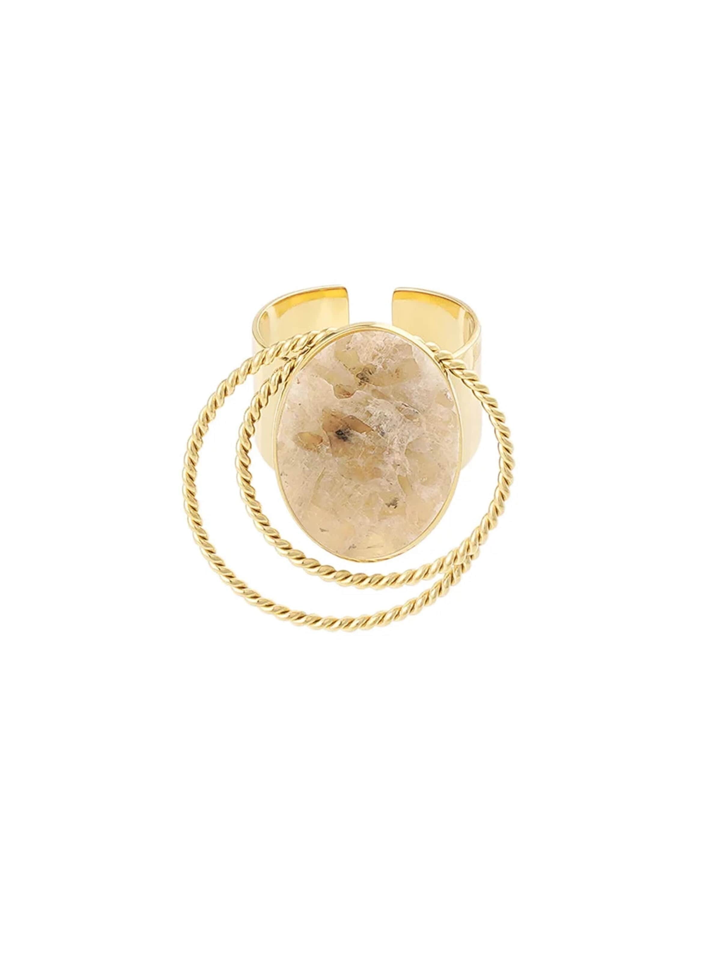 ETNÉE Ring 'Marea' i guld: forside