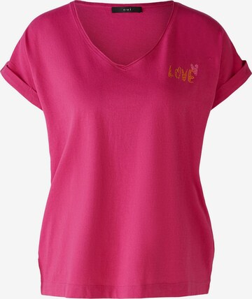 T-shirt OUI en rose : devant