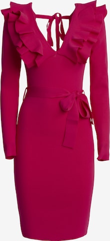 Influencer Neulemekko värissä vaaleanpunainen: etupuoli