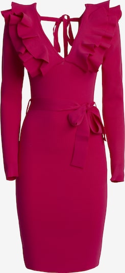 Rochie tricotat Influencer pe roz zmeură, Vizualizare produs