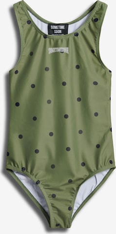 SOMETIME SOON Swimsuit in Green: front