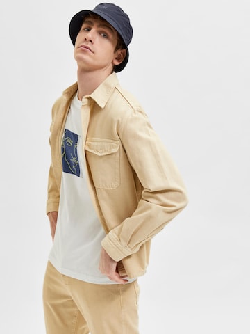 SELECTED HOMME Comfort Fit Jacke 'Troy' in Beige