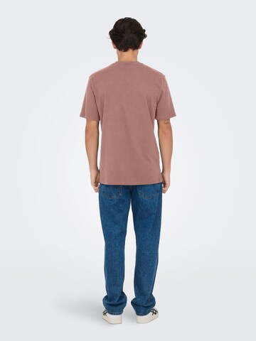 Only & Sons T-Shirt 'Levi' in Pink