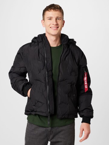 ALPHA INDUSTRIES Преходно яке в черно: отпред