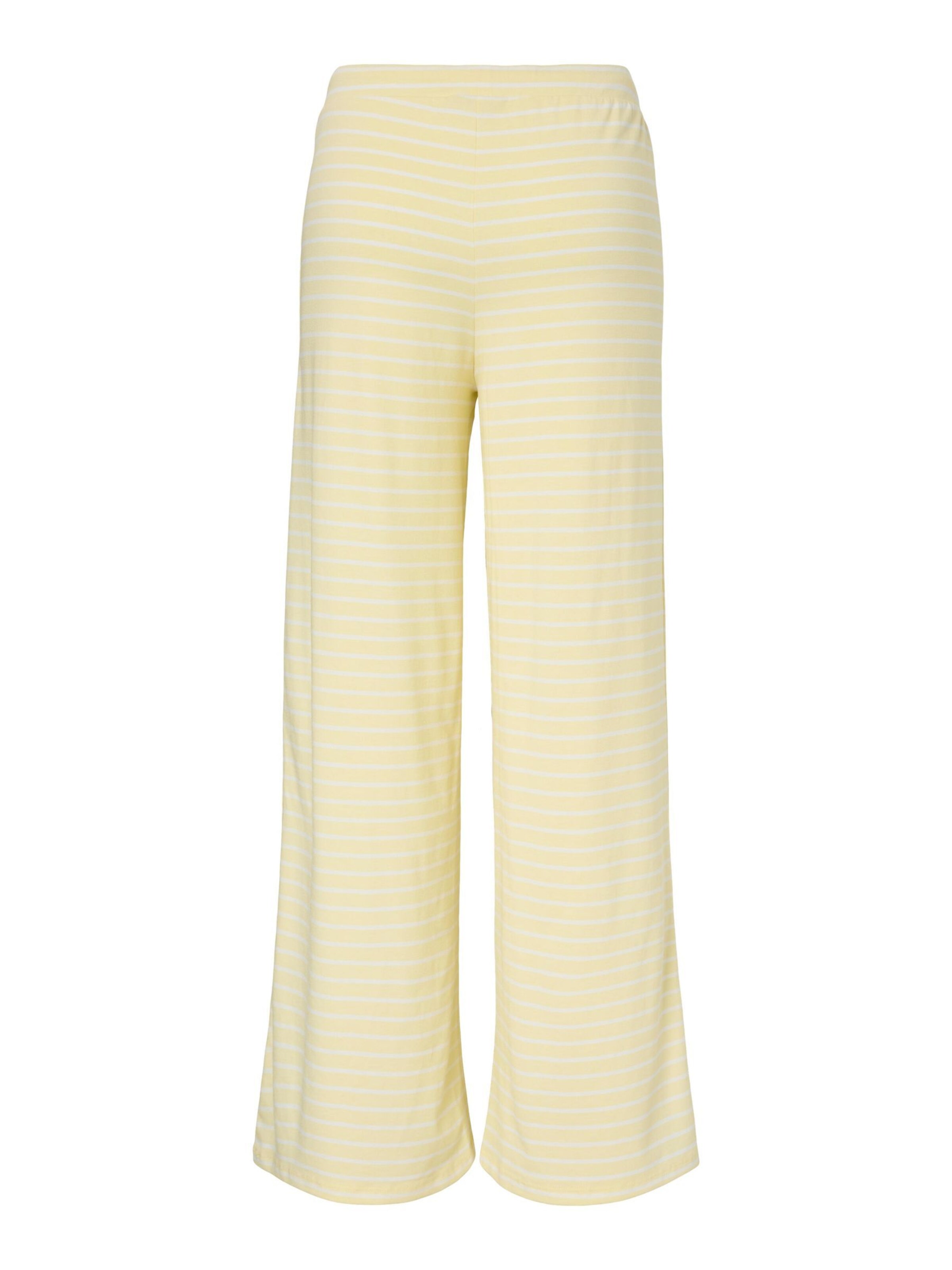 Wide Leg Pantalon 'PCMonique' PIECES en jaune