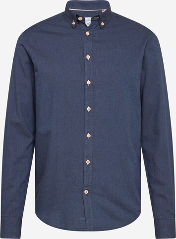 Coupe regular Chemise 'Johan Diego' Kronstadt en bleu : devant