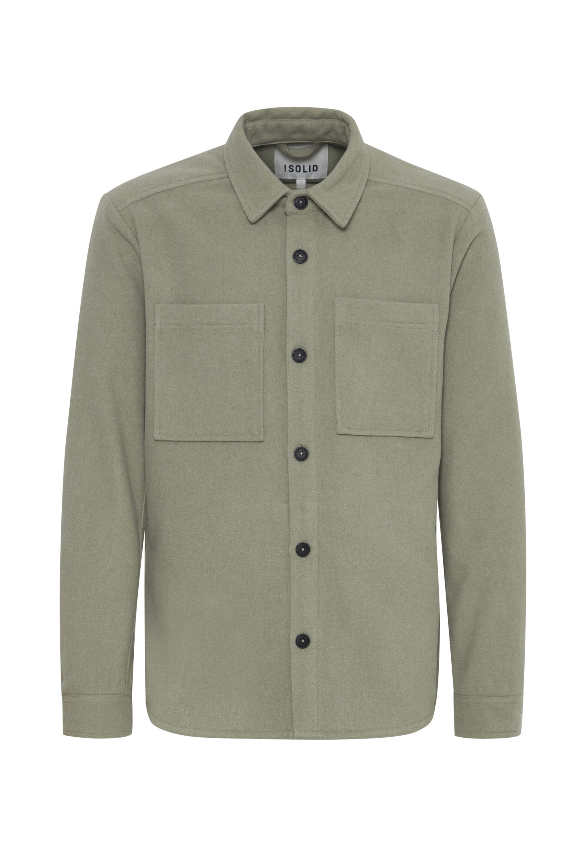 Coupe regular Chemise !Solid en vert : devant