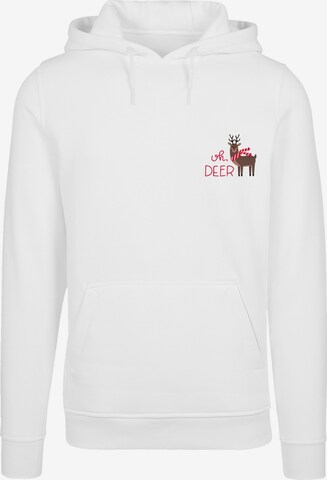 F4NT4STIC Sweatshirt 'Christmas Deer' in Wit: voorkant