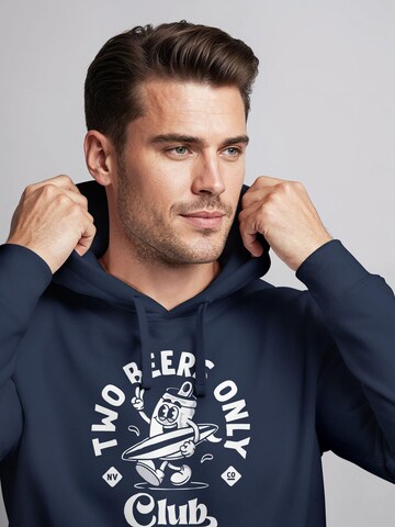 Neverless Sweatshirt 'Two Beers only' in Blue