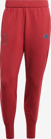 ADIDAS PERFORMANCE Regular Workout Pants 'Belgium Travel' in Red: front