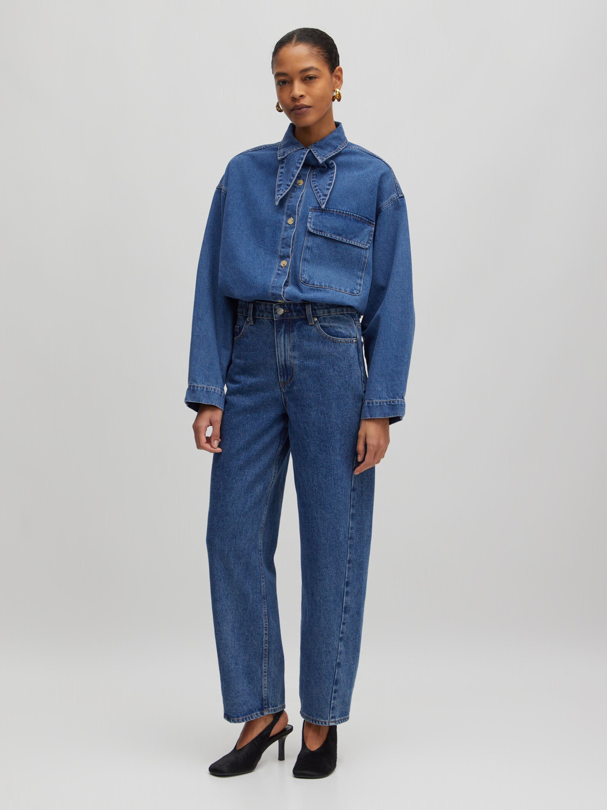 EDITED Produkte Bluse 'Anisha' blue denim