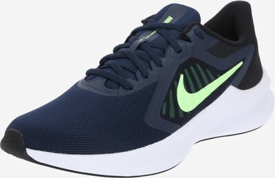 NIKE Chaussure de course 'Downshifter 10' en bleu marine / vert fluo, Vue avec produit