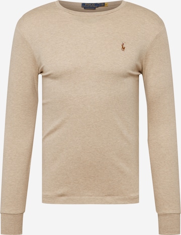 T-Shirt Polo Ralph Lauren en beige : devant