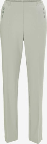 Goldner Regular Trousers with creases in Green: front