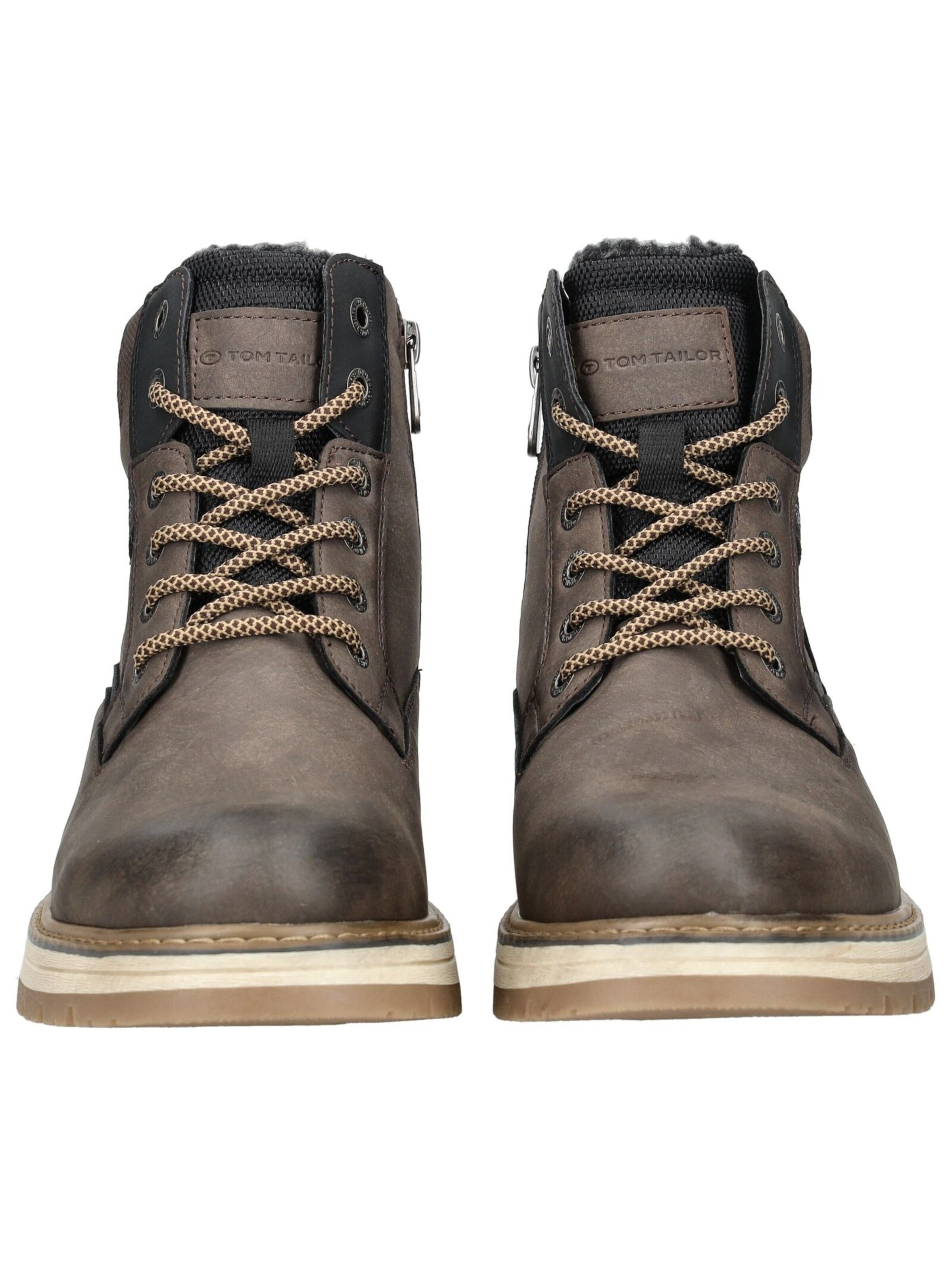 TOM TAILOR Lace-up boots in Brown