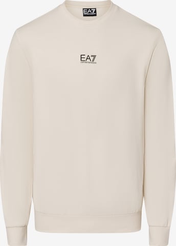EA7 Emporio Armani Sweatshirt in Beige: front