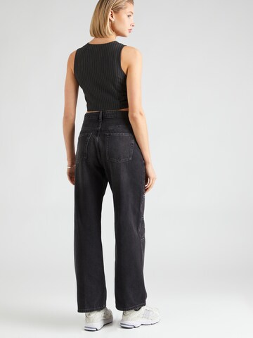 Wide leg Jeans de la Monki pe negru