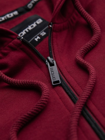 Ombre Sweat jacket in Red