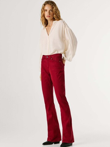 Pepe Jeans Flared Pants in Red