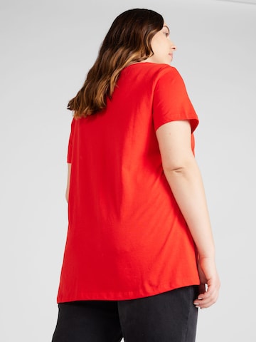ONLY Carmakoma Shirt 'Bonnie Life' in Rood