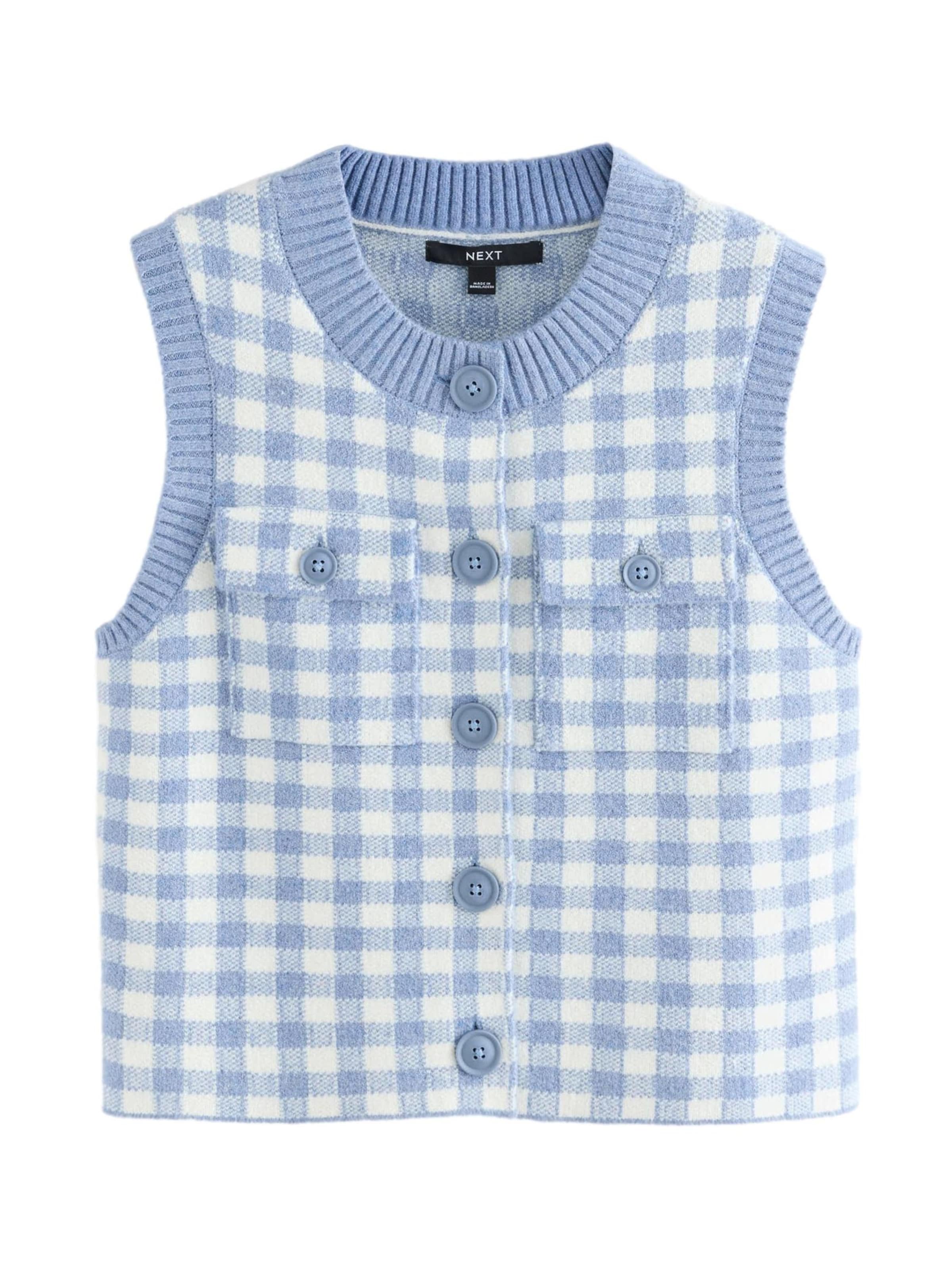 Next Kamizelka z dzianiny w kolorze niebieski: przód