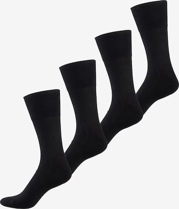 Nur Der Socks in Black: front