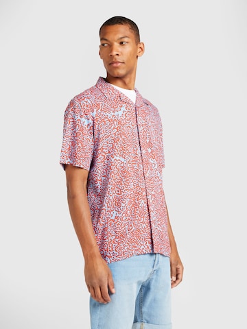 Volcom Regular fit Srajca 'PURESTONE' | rdeča barva: sprednja stran