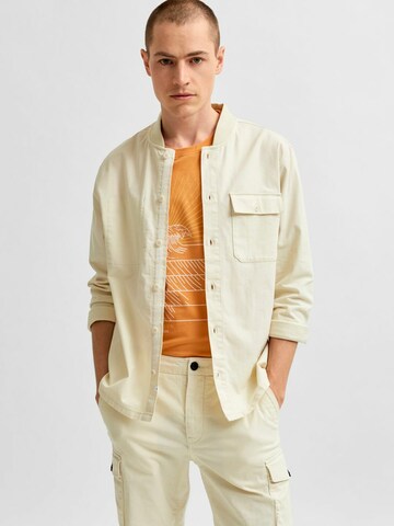 Veste mi-saison SELECTED HOMME en blanc : devant