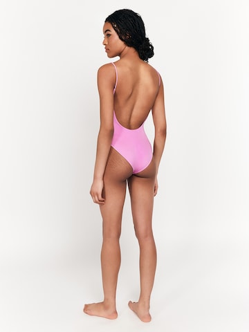 Maillot de bain 'Ria' Lezu en rose : derrière