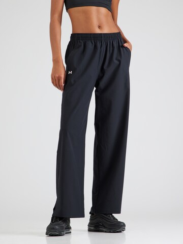 UNDER ARMOUR Wide Leg Sporthose in Schwarz: Vorderseite