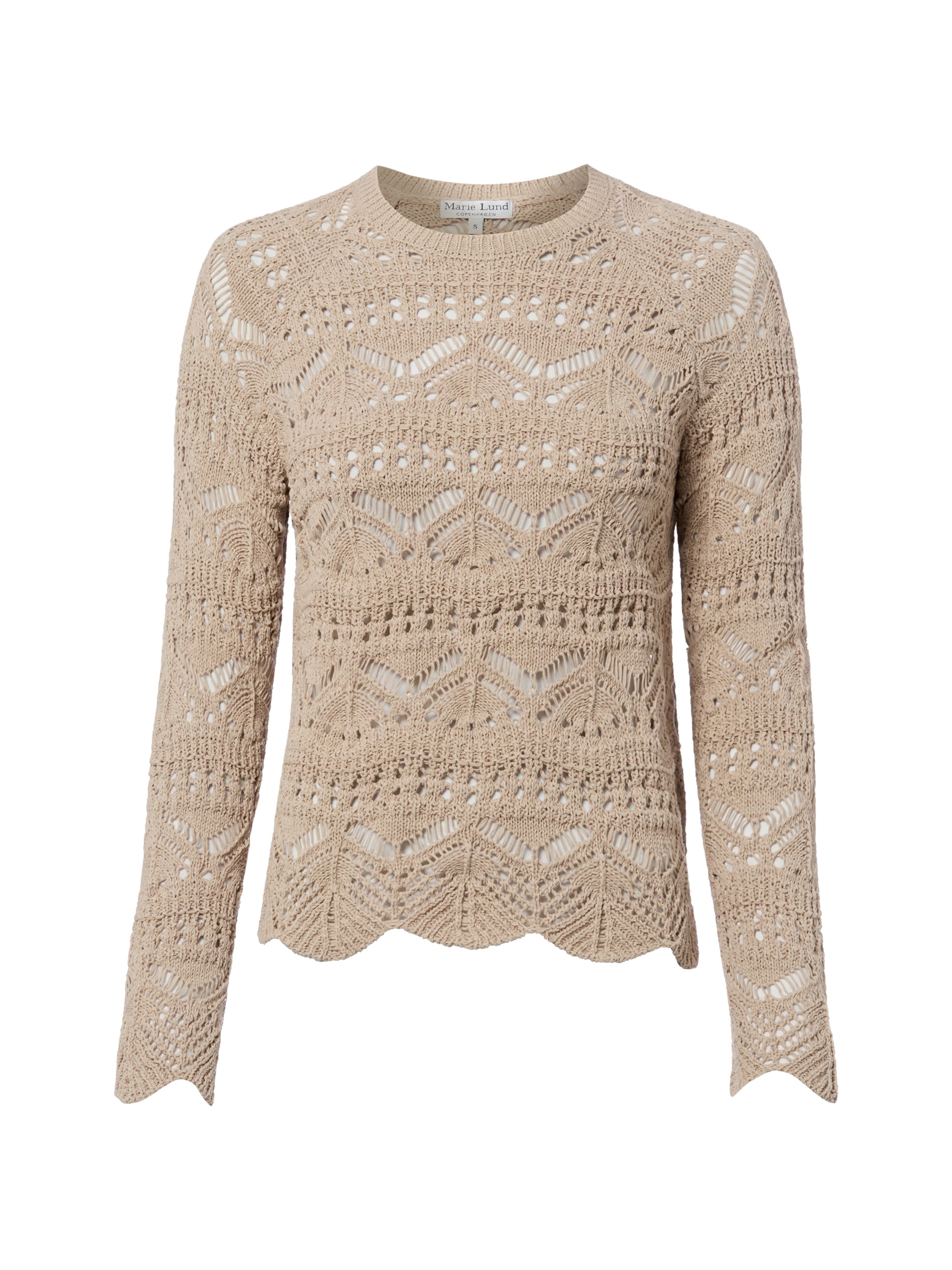 Marie Lund Pullover in Beige: Vorderseite