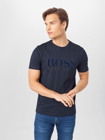 BOSS Orange Shirt in Blauw: voorkant