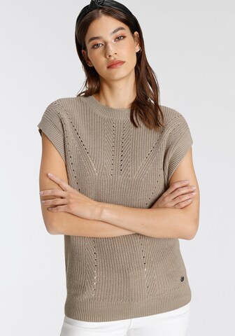 Tamaris Sweater in Beige: front