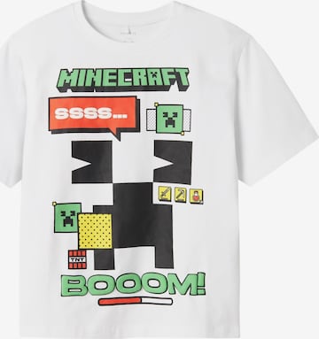 T-Shirt 'Minecraft' NAME IT en blanc : devant