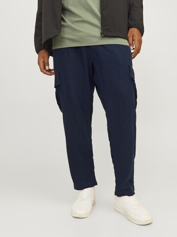 Wide Leg Pantalon cargo Jack & Jones Plus en bleu : devant
