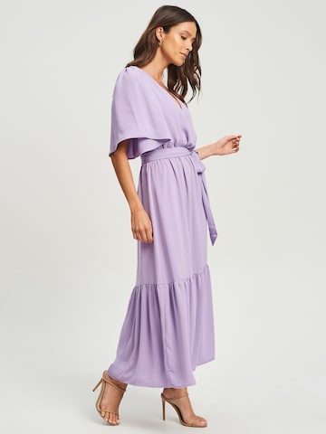 Tussah Dress 'ZURI' in Purple