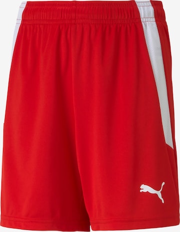 PUMA Regular Workout Pants 'TeamLiga' in Red