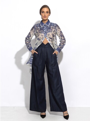 JIORO Shirt 'ASIA SKY' in Blue