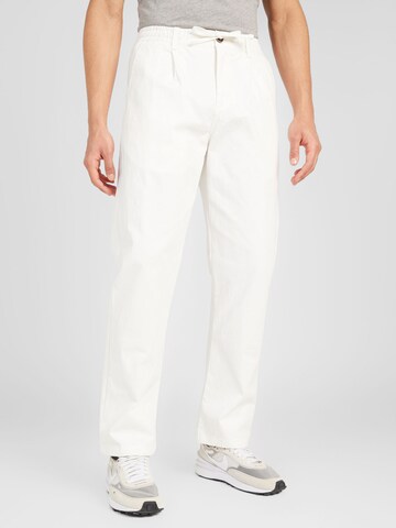 anerkjendt - regular Pantalón plisado 'JAN' en blanco: frente