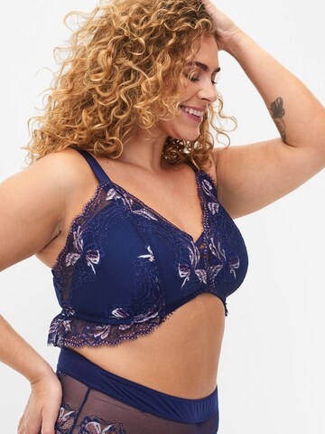 Devoted by Zizzi Minimiser Bra in Blue