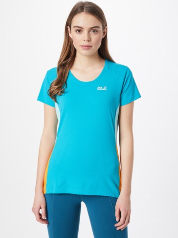 JACK WOLFSKIN Performance Shirt 'NARROWS' in Blue: front