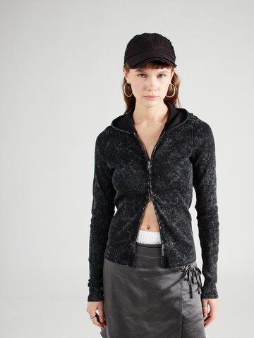 WEEKDAY Sweatjacke in Schwarz